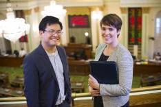 students inside the capitol